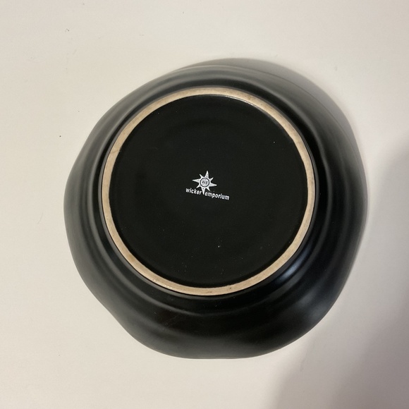 Wicker Emporium Ceramic Green Blue Swirl Bowl - Picture 4 of 7